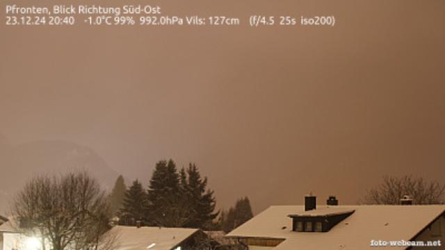 WebCam showing current Snow conditions in Pfronten