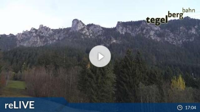 WebCam showing current Snow conditions in Schwangau / Tegelberg