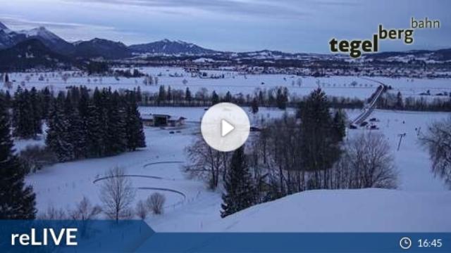 WebCam showing current Snow conditions in Schwangau / Tegelberg