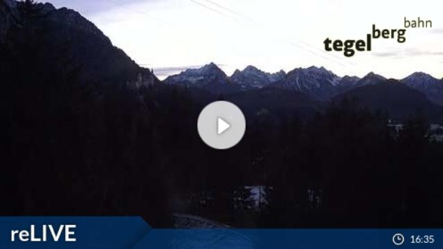 WebCam showing current Snow conditions in Schwangau / Tegelberg