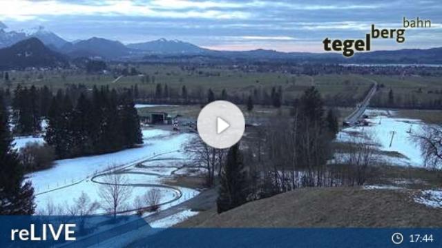 WebCam showing current Snow conditions in Schwangau / Tegelberg