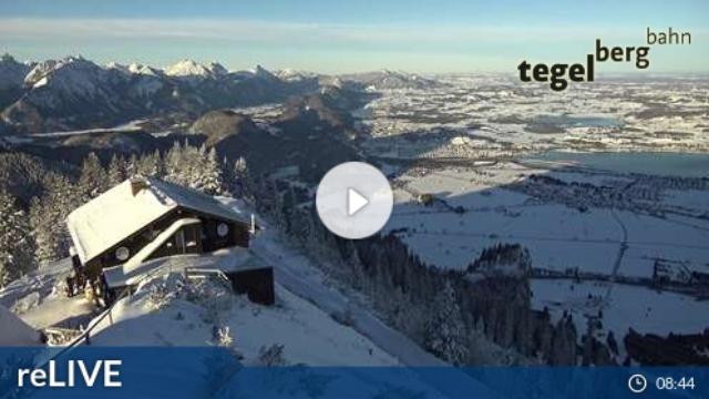 WebCam showing current Snow conditions in Schwangau / Tegelberg