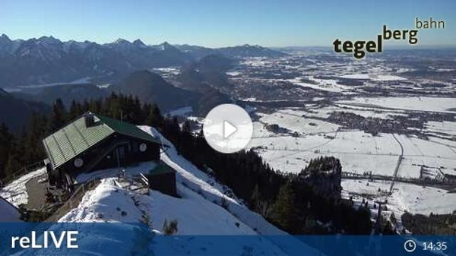 WebCam showing current Snow conditions in Schwangau / Tegelberg