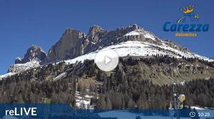 WebCam showing current Snow conditions in Carezza, ©wtvthmb.feratel.com