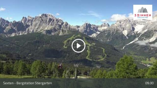 WebCam showing current Snow conditions in Sexten / Sesto