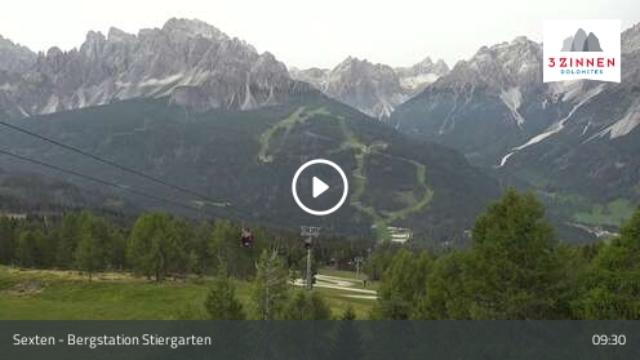 WebCam showing current Snow conditions in Sexten / Sesto